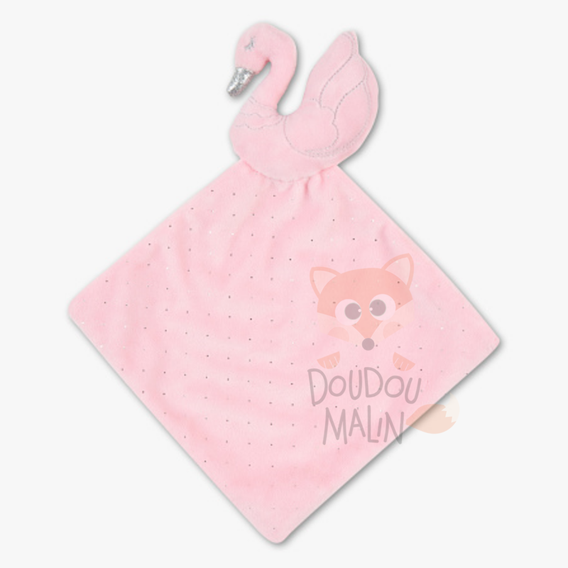  baby comforter pink swan glitter 
